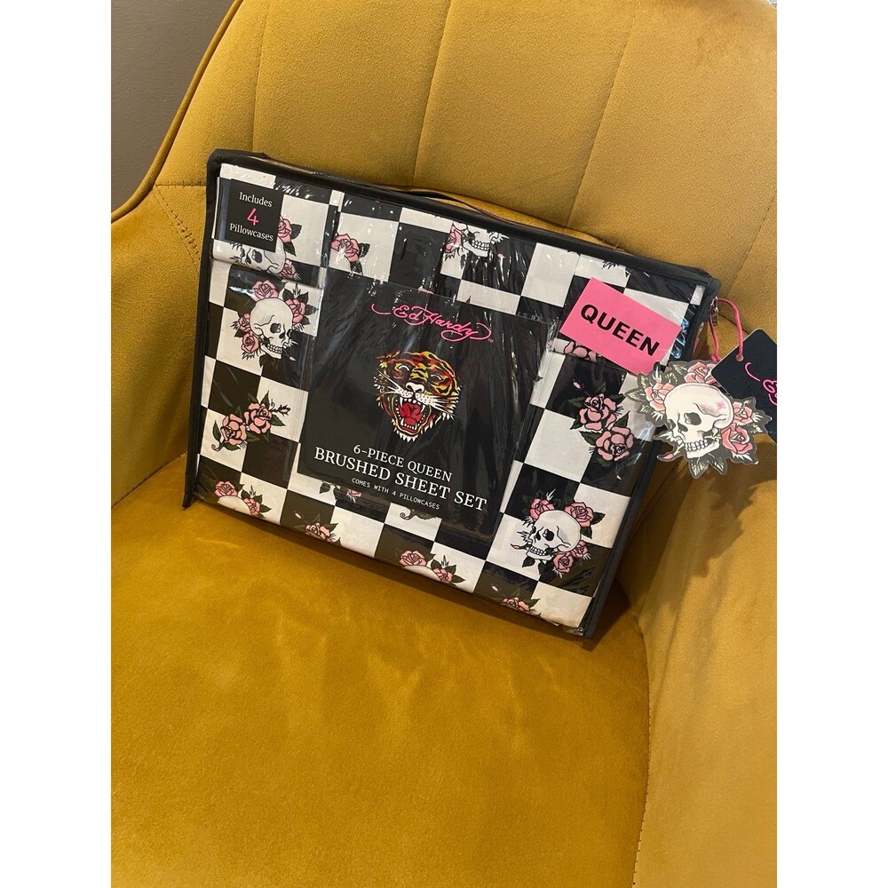Ed Hardy Queen 6-Piece Brushed Sheet Set